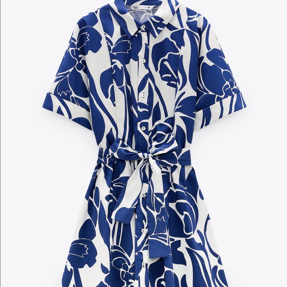 Zara printed shirt dress - Picture 4 of 7